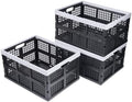 Aebeky 3-Pack Plastic Collapsible Storage Crates-30L, Foldable Plastic Crates by Aebeky