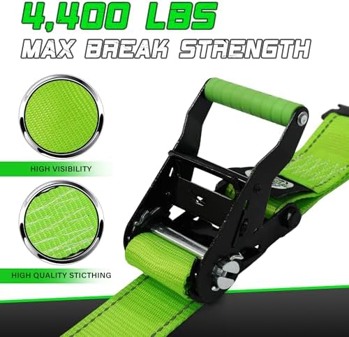 Heavy Duty Wheel Chock Tie Down Straps Set - Image 4