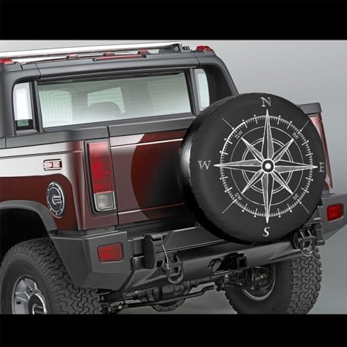 Compass Wind Rose Spare Tire Cover Travel Tire Wheel Covers Weatherproof Wheel - Image 2