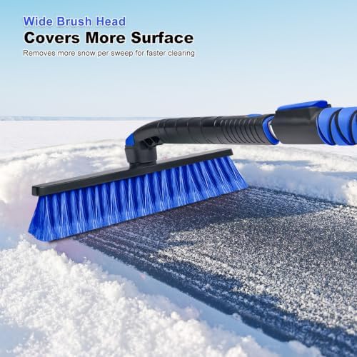 SEAAES 48 Inch Extendable Snow Brush, Windshield Ice Scraper - Image 4