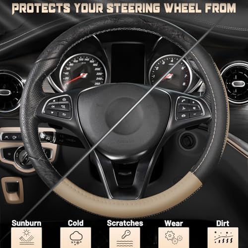 SEG Direct Steering Wheel Cover 14.5-15 inch Car Auto Interior Accessories - Image 4