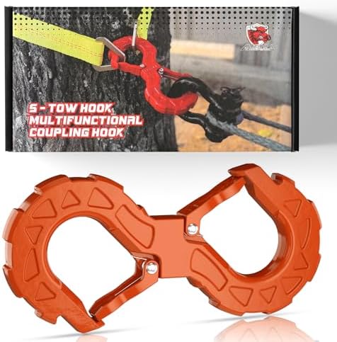 3/8 Tow Hook, Winch Hook for Off-Road Recovery, Towing Shackle 33000 Lbs by AMBULL