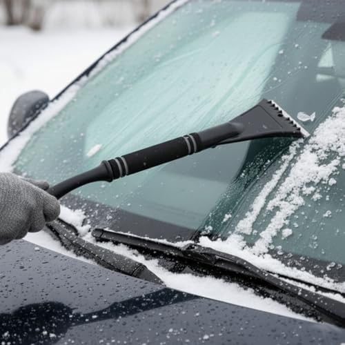 24" Snow Brush & Ice Scraper for Car Durable Plastic Snow Scraper and Car Ice - Image 3