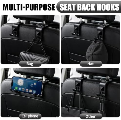 ZSDY Car Seat Headrest Hooks Heavy Duty Vehicle Back Seat Storage Organizer - Image 4