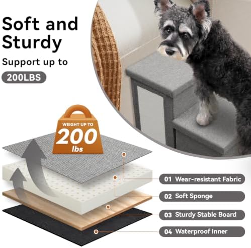Zerbuger Dog Stairs with Storage - Image 5