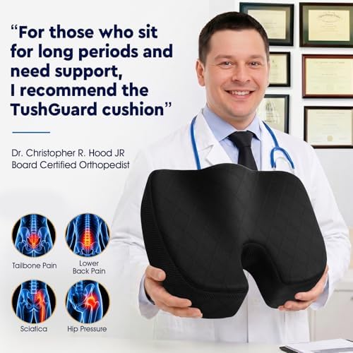 TushGuard Seat Cushion, Memory Foam Office Chair Cushion - Image 5