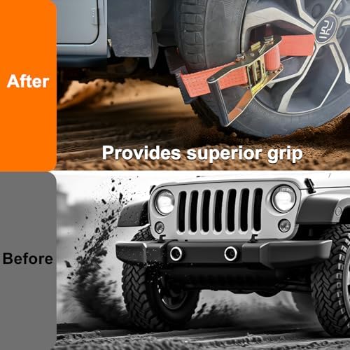 Heavy Duty Tire Traction Straps, 2 Pack - Image 3