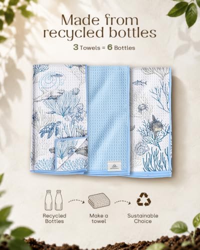 3pcs Double-Sided Waffle Kitchen Towels - Image 2