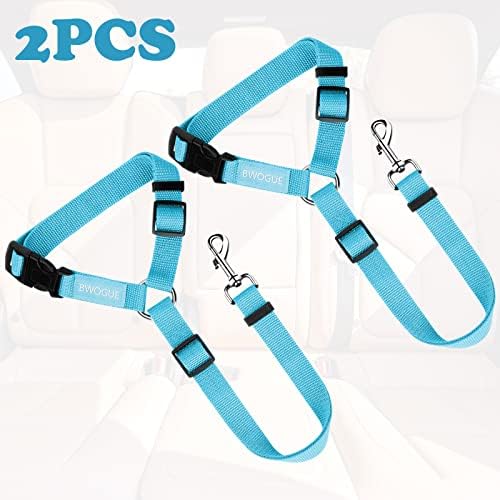 BWOGUE 2 Pack Dog Seat Belt for Car, Headrest Restraint Nylon Safety Straps - Image 2