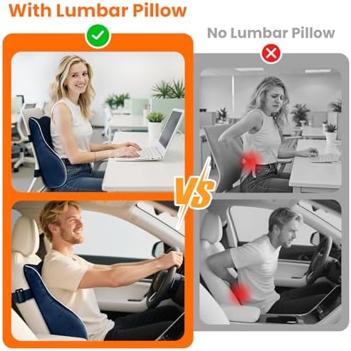 CloudBliss Lumbar Support Pillow, Memory Foam - Image 3