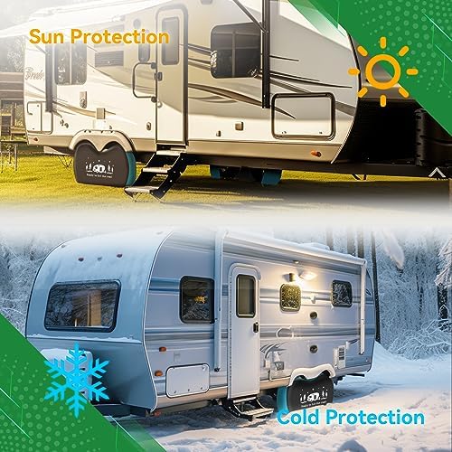 RV Tire Covers, Dual Axle Tire Covers 2 Pack, Fit 30"-33" Dia Tire - Image 2