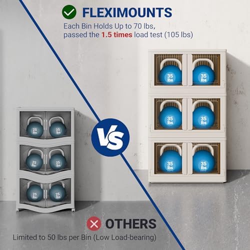 FLEXIMOUNTS 228 QT Stackable Plastic Storage Bins - Image 3