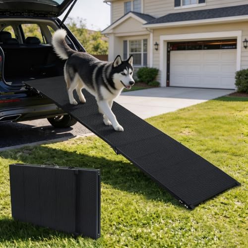 91" Dog Ramp for Car, Extra Long Foldable Hisfox Pet Ramp for Dog by Unknown