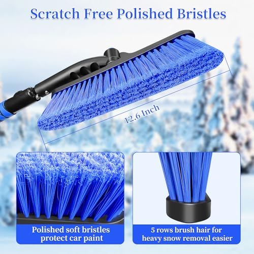 HEEYA 51 Inch Long Scraper Snow Brush - Image 4