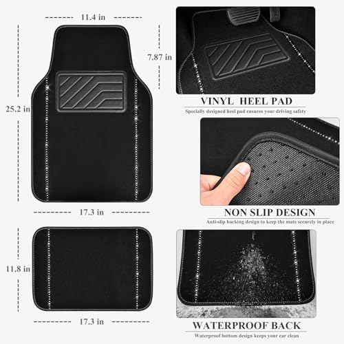 CAR PASS 14 PCS Bling Diamond Car Accessories Set - Image 7