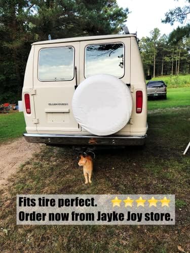 White Spare Tire Cover, Waterproof PVC Leather - Image 4