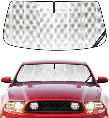 Pigenius Windshield Sun Shade for Ford Mustang 2013-2014. Full Coverage by Pigenius