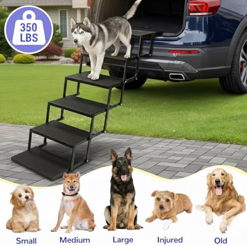Dog Steps for Car and Truck, 30.7" H Foldable Dog Stairs for Large Dogs - Image 7
