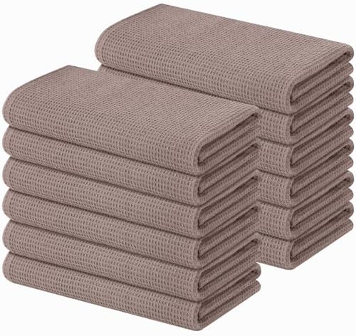 Homaxy 100% Cotton Waffle Weave Kitchen Towels, 12 Pack by Homaxy