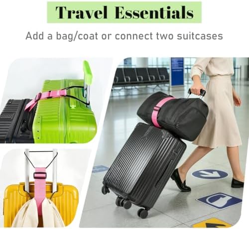 2 Pack Multi Use Strong Adjustable Luggage Connector Straps - Image 3
