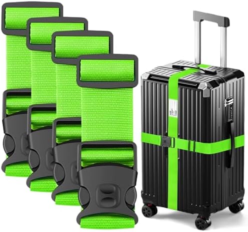 BILIONE Luggage Straps for Suitcases, Adjustable Lockable Suitcase Straps by BILIONE