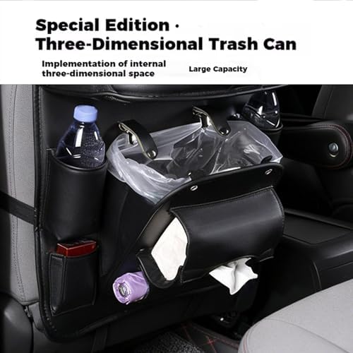 Universal Premium Leather Foldable Car Backseat Organizer - Image 6
