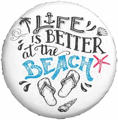 Life is Better at The Beach Spare Tire Cover Flip-Flops Footwear Wheel Covers - Image 2