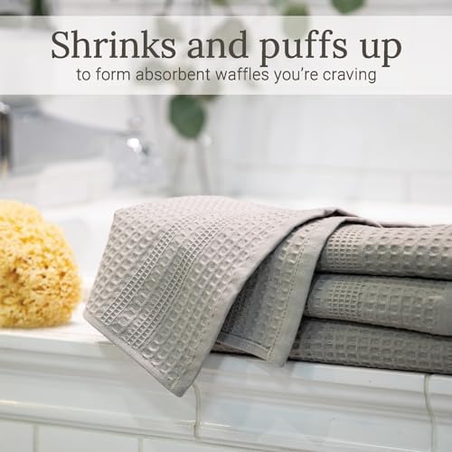 GILDEN TREE Waffle Towel Set Quick Dry Thin | 2 Bath Towels | 2 Hand Towels | 2 - Image 3
