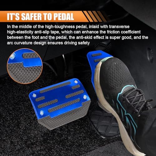 ZIMISI 2PCS Non-Slip Car Pedal Covers, Automatic Transmission Gas Pedal Pads Kit - Image 4