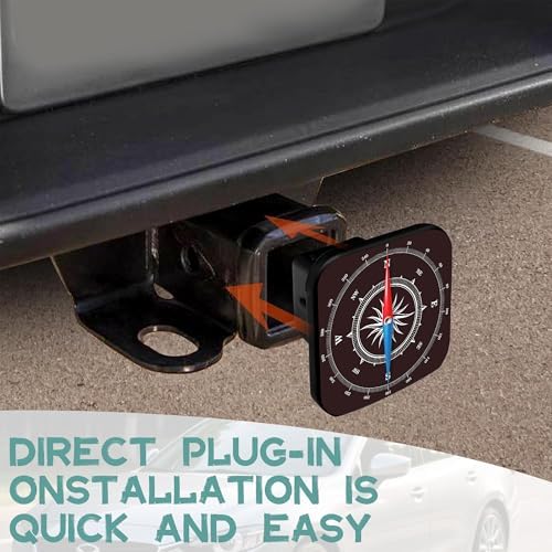 Trailer Hitch Cover, Nautical Compass Tow Hitch Cover - Image 6