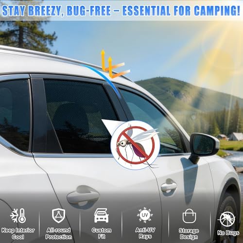 ZATOOTO Car Window Shades for CX-5 2017-2023, Rear Side Breathable Mesh - Image 2