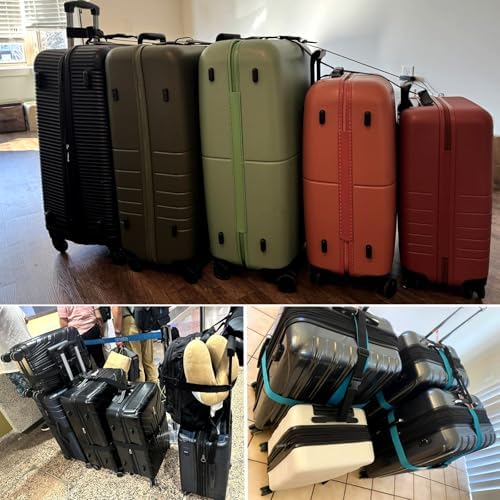 Luggage Straps for Suitcases, Travel Belt Multiple Connector, 2 Pack Black - Image 4