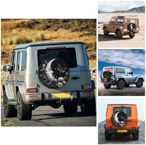 Moon Spare Tire Cover Waterproof Wheel Cover 17 Inch Universal Fit - Image 4