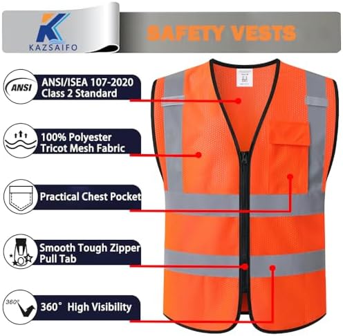 Hi Vis Construction Safety Vest - Image 3