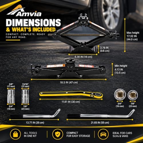 Car Jack Kit 3 Ton Scissor Jack - Image 4