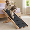 Dog Ramp for Bed, Adjustable Pine Wood Ramp for Small & Medium Dogs by Artpet