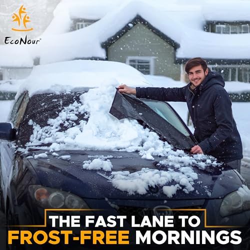 EcoNour Windshield Snow Cover, Heavy-Duty 600D Oxford Fabric - Image 2