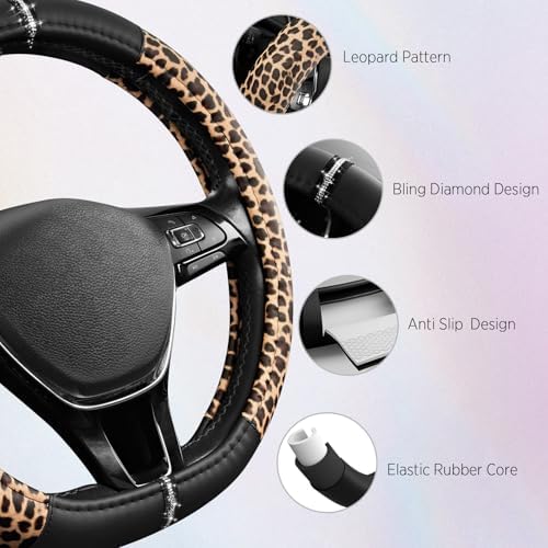 Road Comforts Leopard Steering Wheel Cover - Image 4