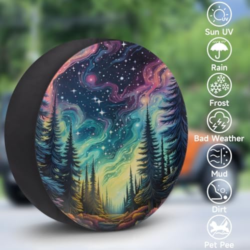 Forest Spare Tire Cover Waterproof Dust-Proof Spare Wheel Covers - Image 3