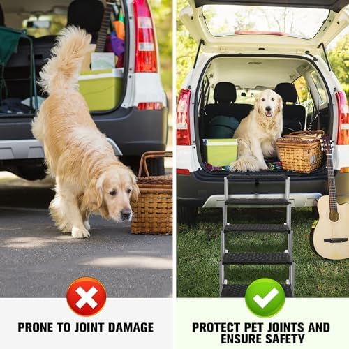 Foldable Dog Stairs for Car, 6 Steps - Image 4
