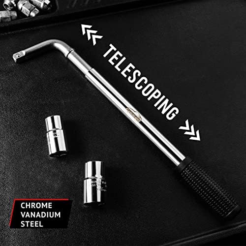 EPAuto Telescoping Lug Wrench, Wheel Wrench, CR-V Sockets - Image 2