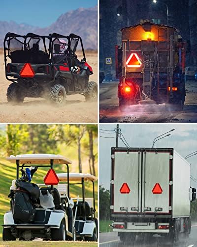 SWEETAPRIL Slow Moving Vehicle Sign, Rust Free Aluminum Slow Moving Vehicle - Image 6