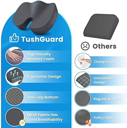 TushGuard Seat Cushion for Office Chair, Memory Foam Chair Cushion - Image 6