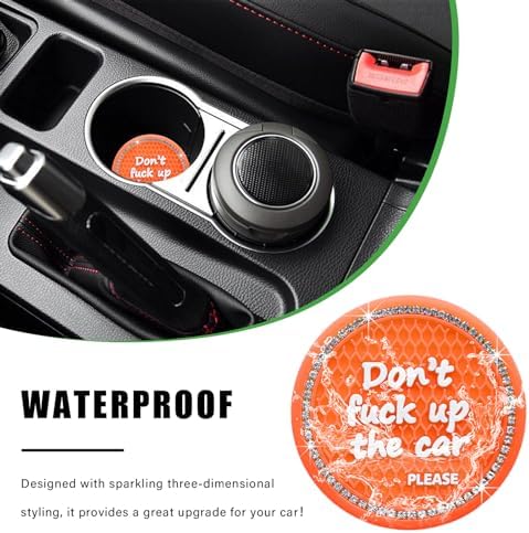 Ziciner 4 Pack Bling Car Cup Holder Coaster, 2.75 Inch Anti-Slip Auto Insert - Image 5