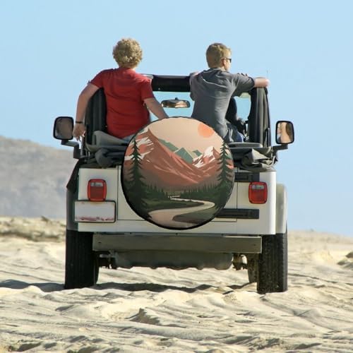 Heavy Duty Spare Tire Cover Mountain Adventure Wheel Protectors Tyre Covers - Image 6