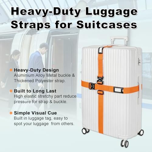 Vigorport Luggage Straps for Suitcases TSA Approved Suitcase Belt - Image 6