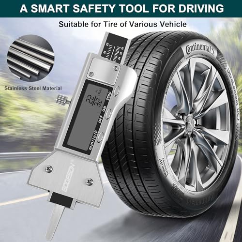 GODESON Metal Digital Tire Tread Depth Gauge, LCD Display Tire Tread Depth Gauge - Image 4