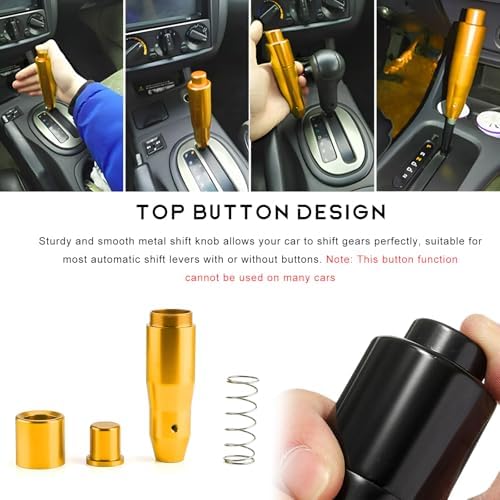 Automatic Shift Knob with Push Button, 5.7" Weighted Shifter Lever Handle Car - Image 6