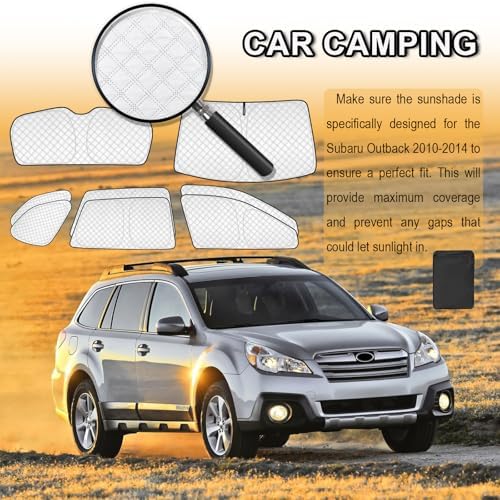 KMF 8pcs Thicken Sun Shades for Subaru Outback 2010-2014 Accessories, Custom - Image 6