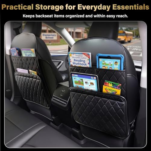 2 Pack Seat Back Protector Kick Mats, Premium Interior Look - Image 7
